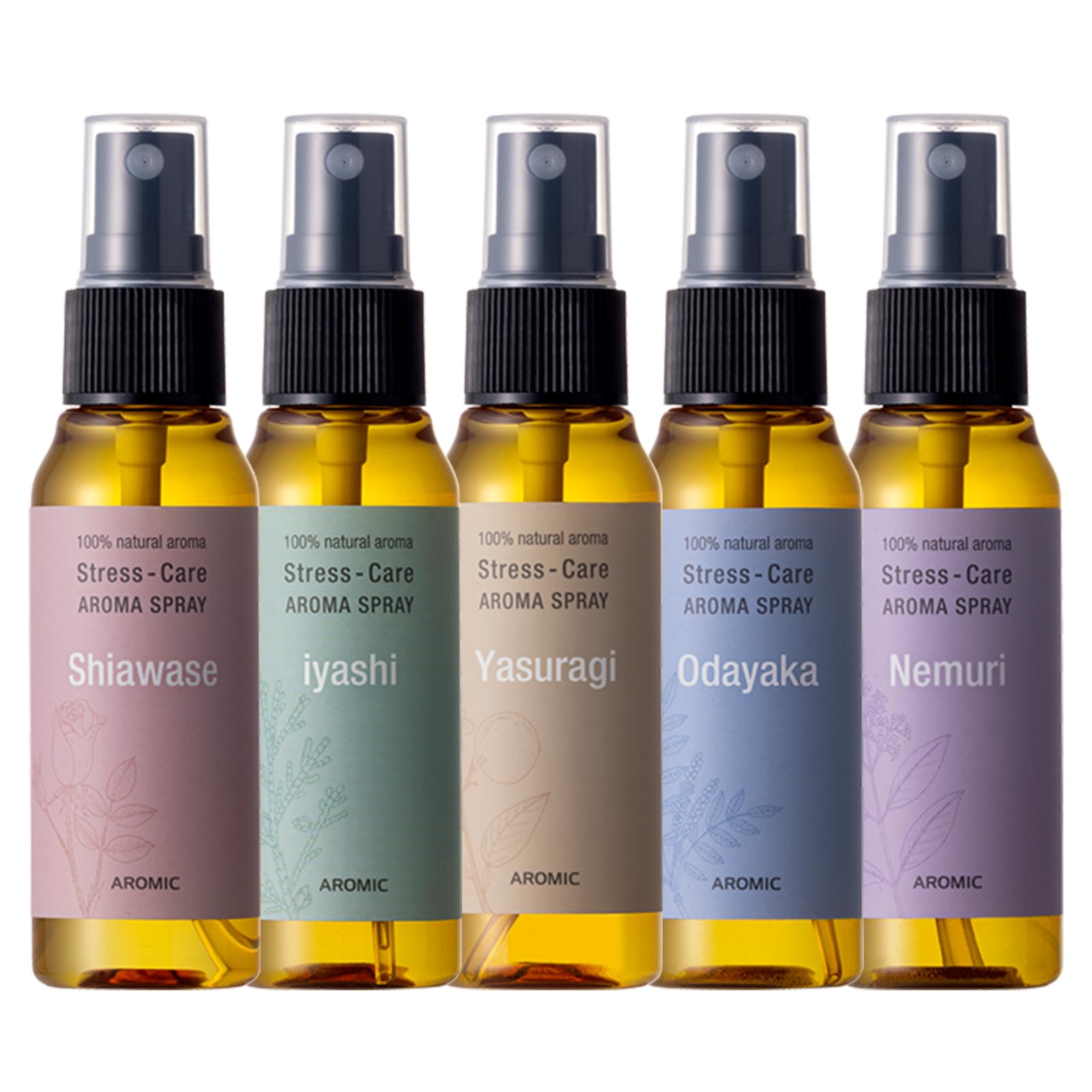 Amazon.co.jp: 【 まとめ買い 5種類セット 】 天然 アロマスプレー